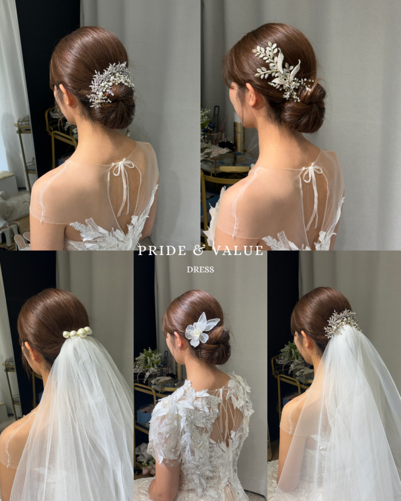 ヘアセット付きドレス試着で当日イメージを確認する花嫁様