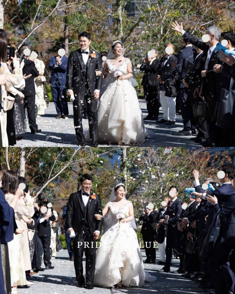 The Jackson Gardenで結婚式を迎えた新郎新婦